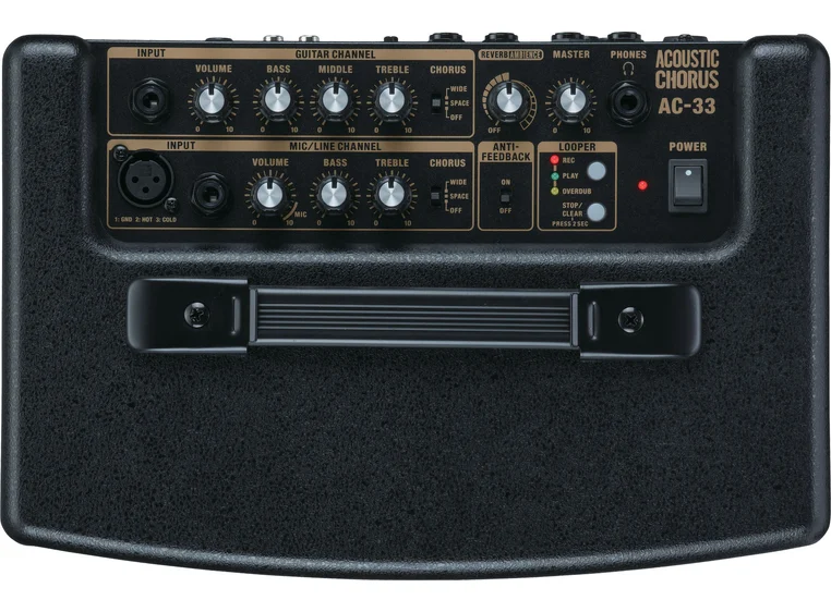 Roland AC-33 2 x 15 watts forsterker For ak.gitar, batteridrevet 